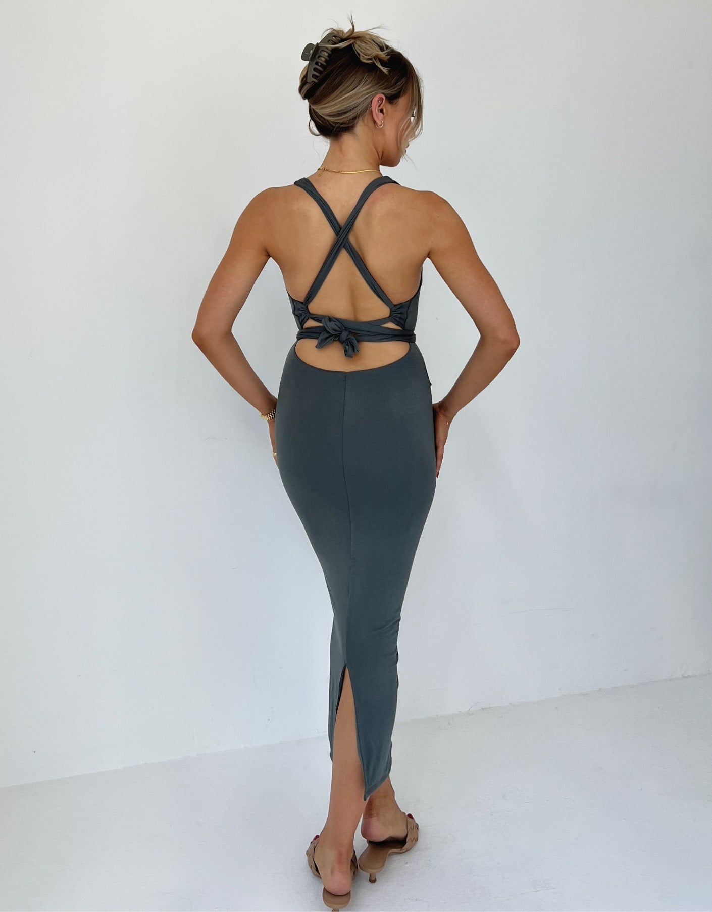 The Castara Dress / Eucalyptus Green