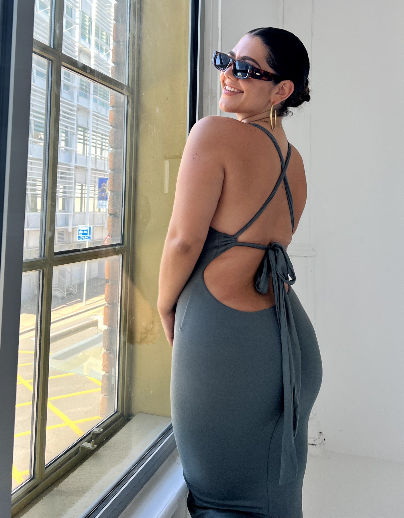 The Castara Dress / Eucalyptus Green