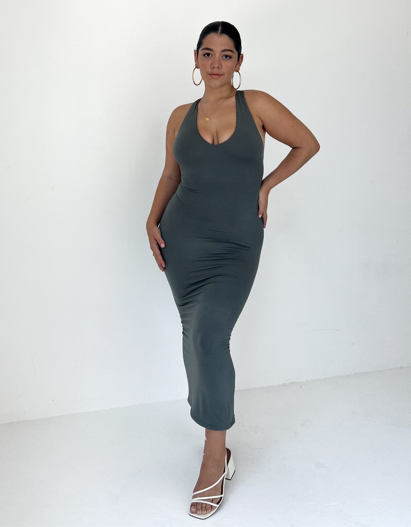 The Castara Dress / Eucalyptus Green