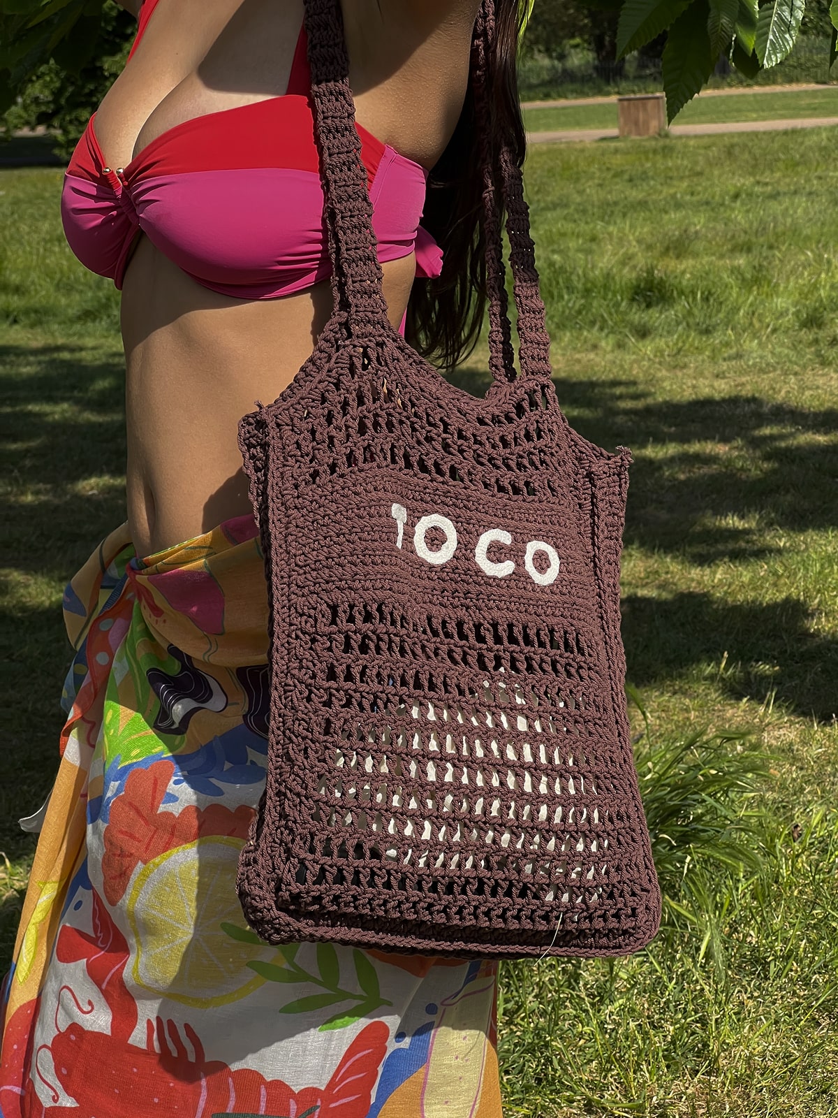 Crochet Beach Bag // Chocolate