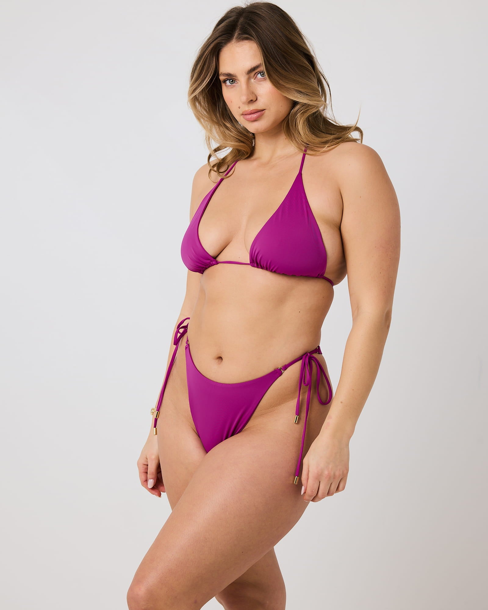 Glencoe Tie-Side Bikini Bottoms - Orchid