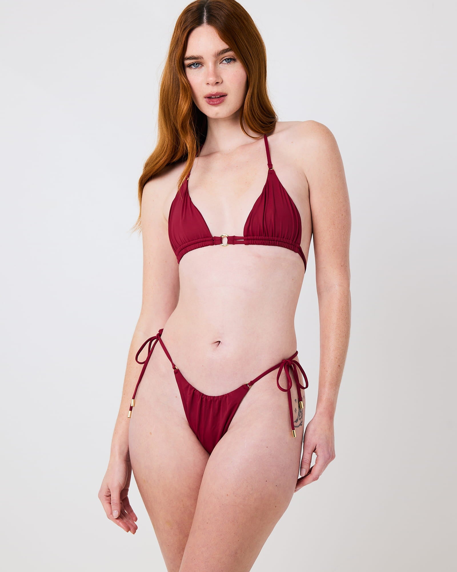 Glencoe Tie-Side Bikini Bottoms - Shiraz