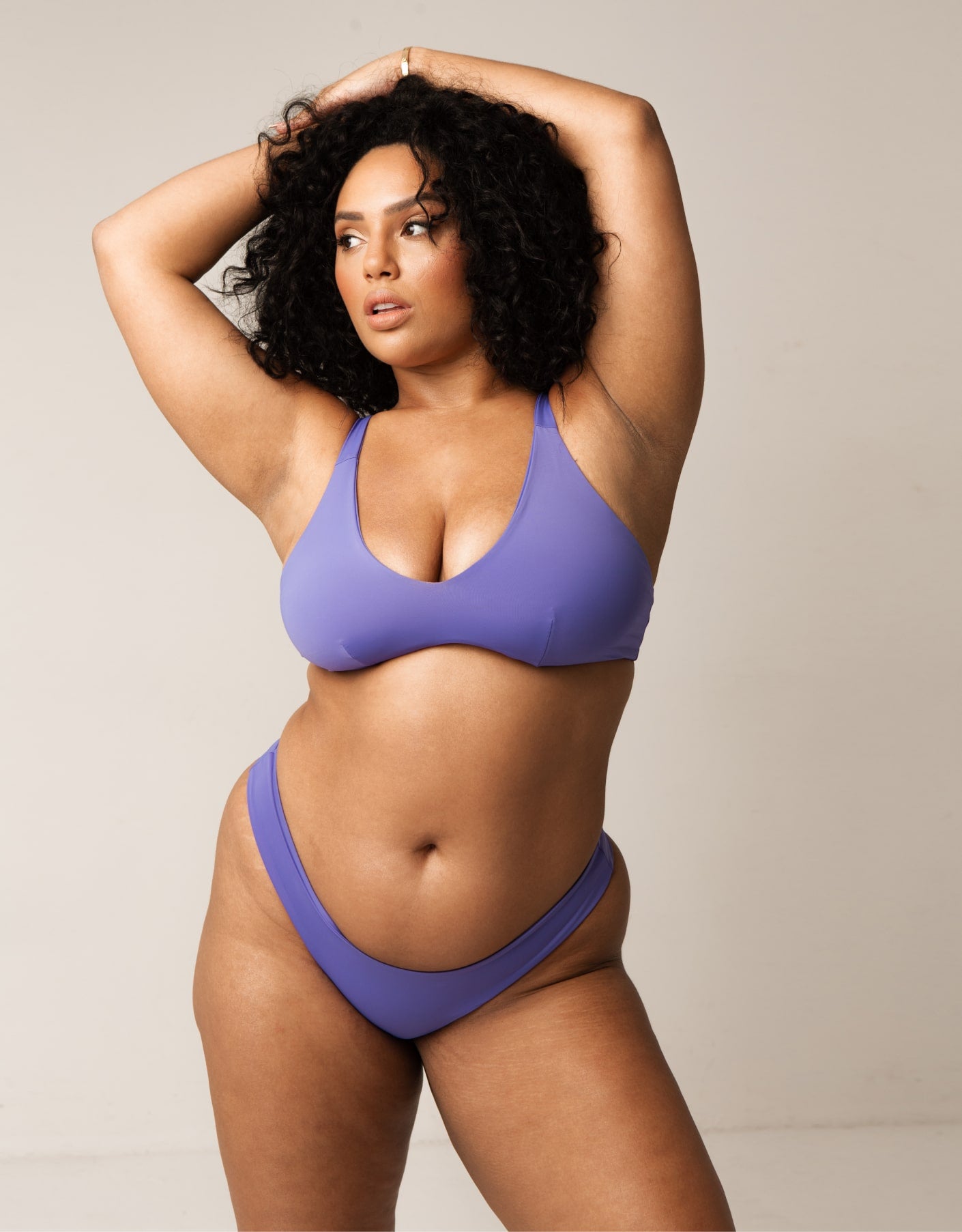 Toco Ruched Cheeky Bikini Bottoms // Lilac Purple