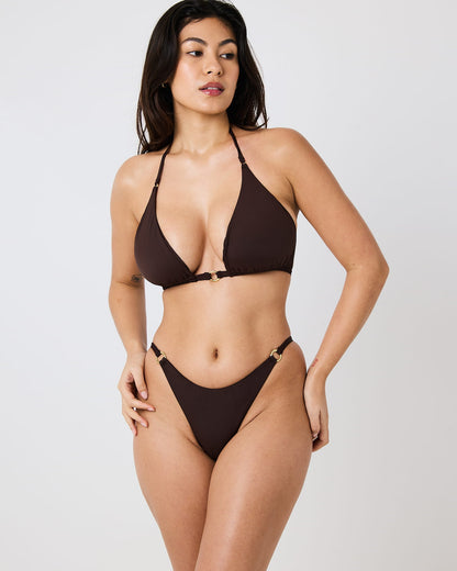 Aruba Triangle Bikini Top - Chocolate
