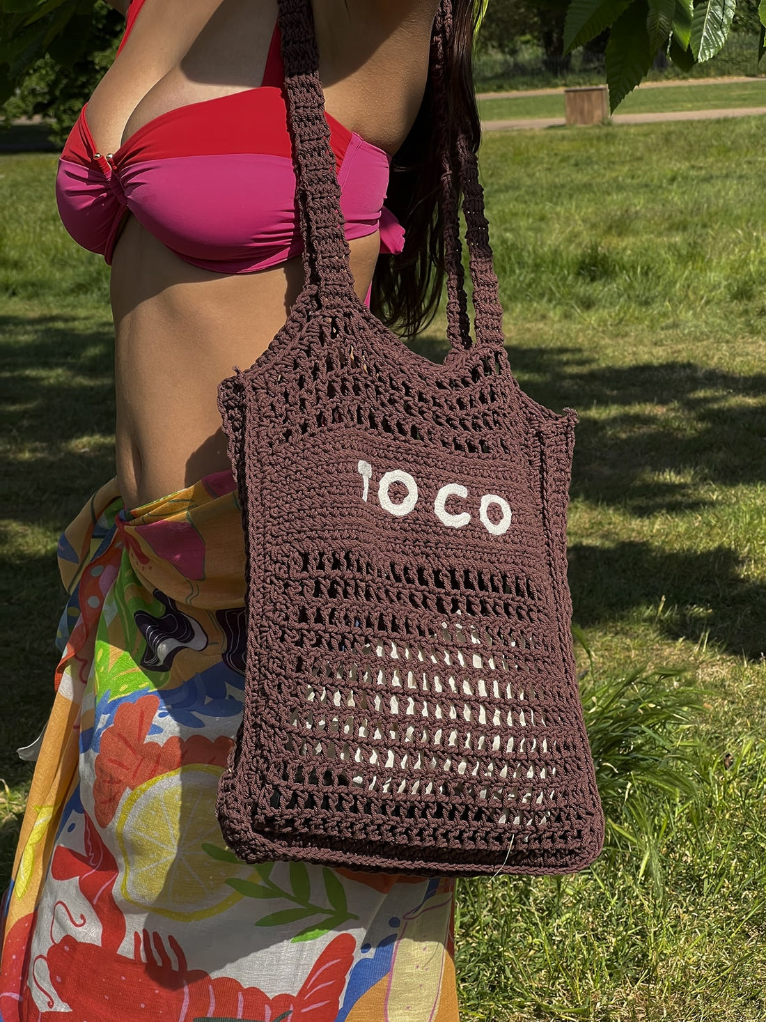 Crochet Beach Bag // Chocolate