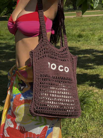 Crochet Beach Bag // Chocolate