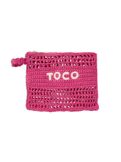 Hot Pink Crochet Beach Bag Insert // Pink