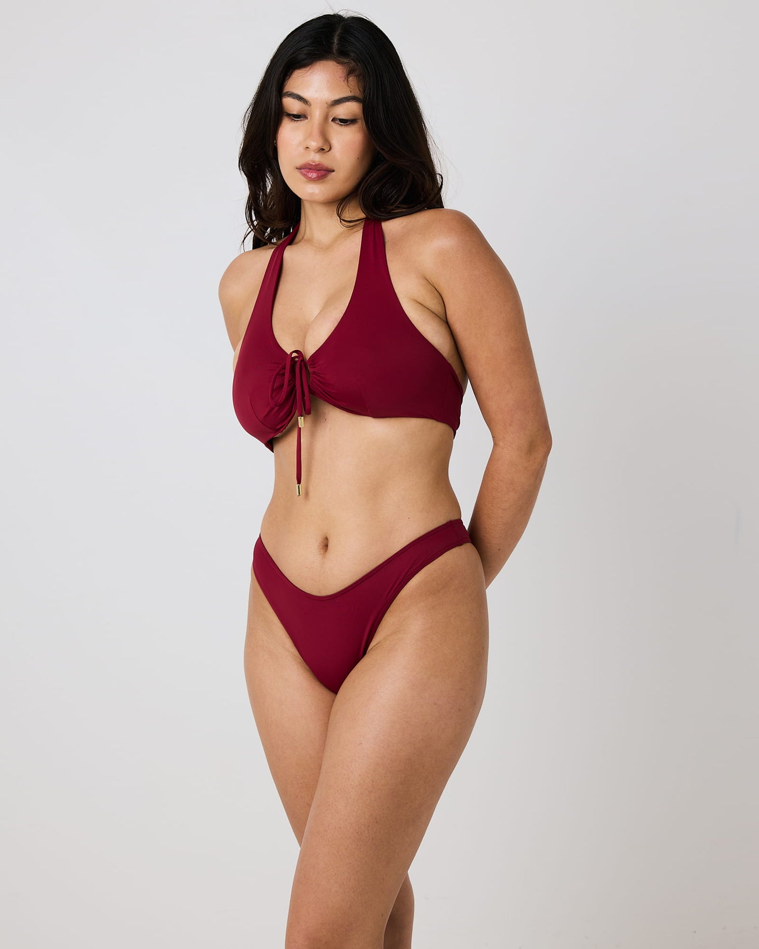 Maracas Tie-Front Bikini Top – Shiraz