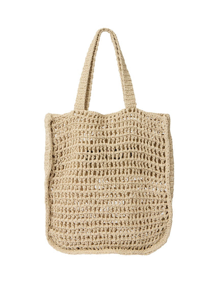 Crochet Beach Bag // Natural