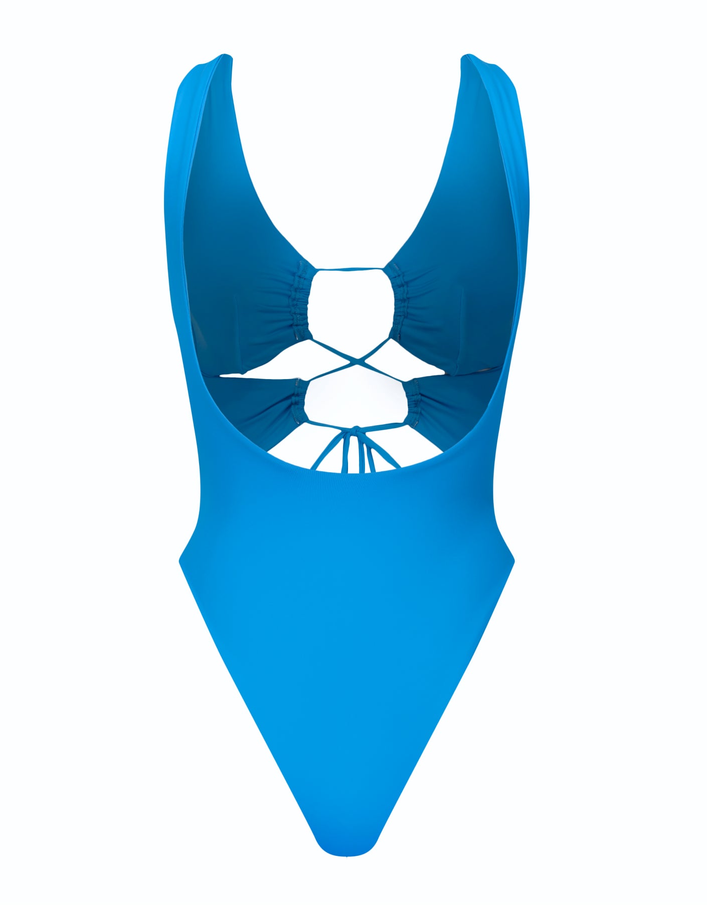 Carib Tie Front Cut Out One Piece // Cobalt Bright Blue