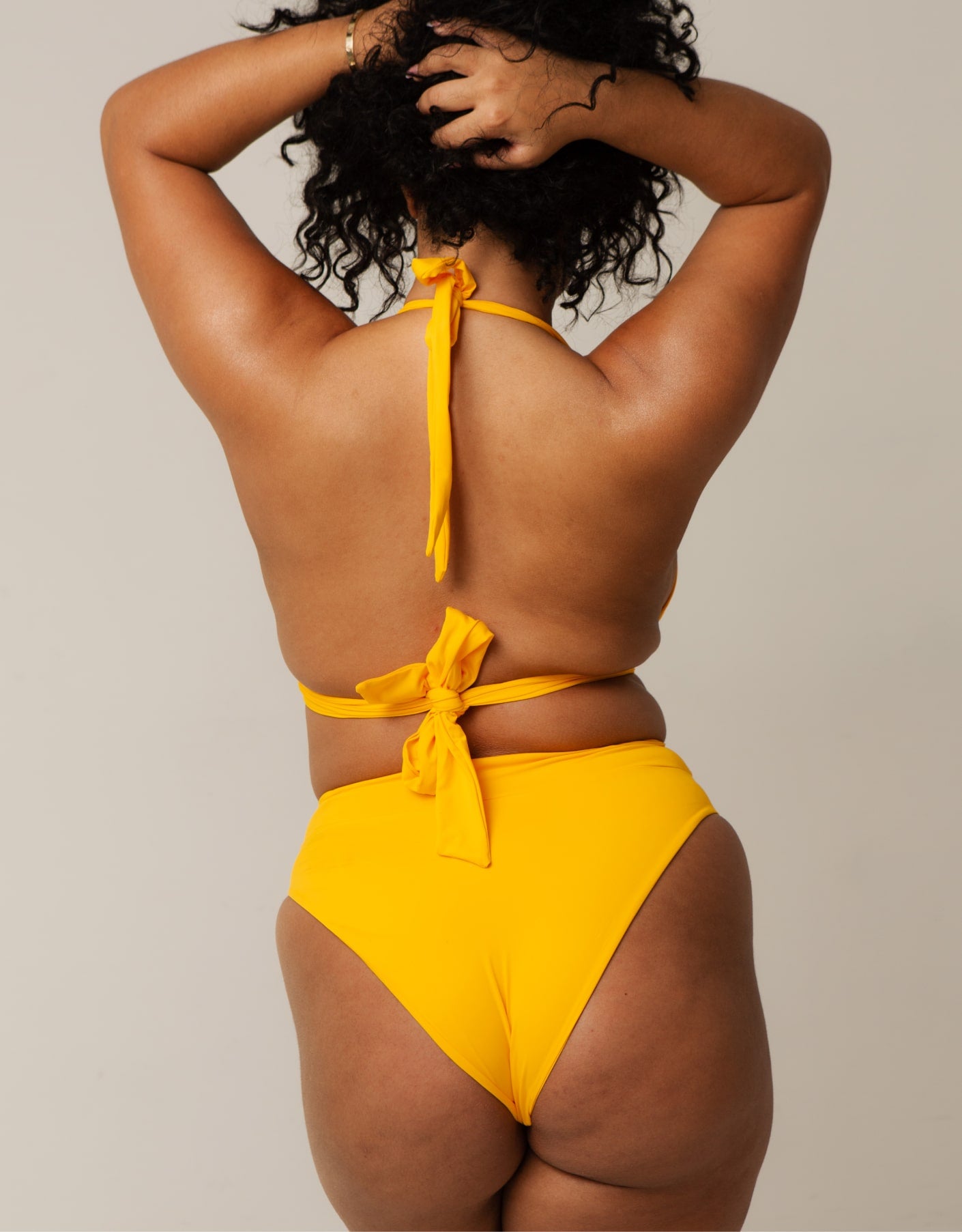 High waisted yellow deals bathing suit