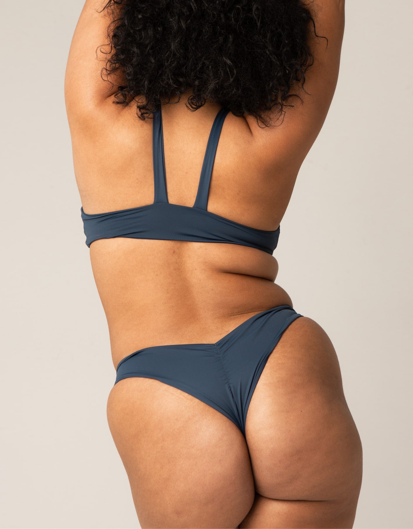 Mayaro Sporty Bralette Bikini Top // Denim Dark Blue